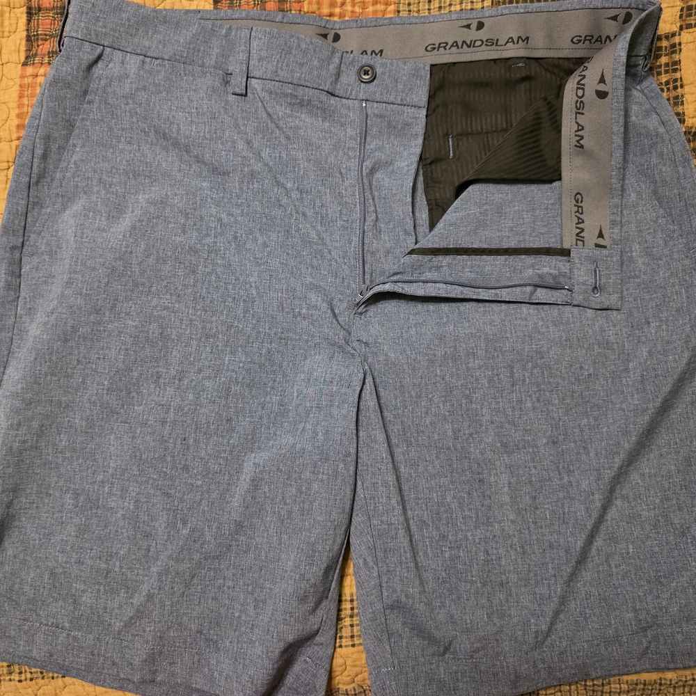Grand Slam Gray Flat Front Shorts for Versatile Style